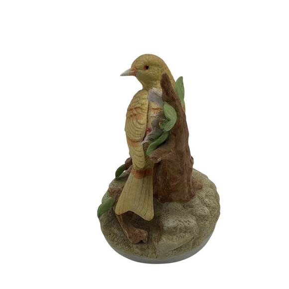 Royal Crown J. Byron Signed Yellow Canary Bird Porcelain Figurine - Picture 2 of 7
